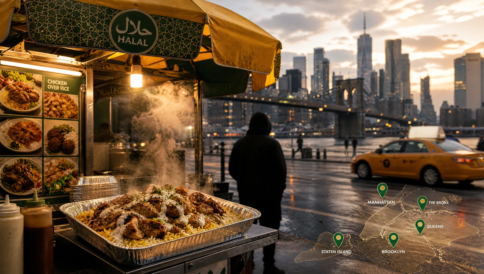 Guide halal à New York — Halal carts, deli et restaurants